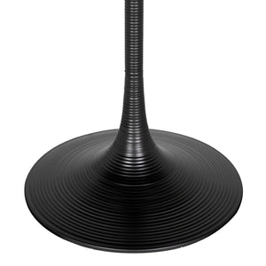 Noir Joni Bar Table - Stunning Bianco Crown Marble Top with Industrial Iron Frame for Elegant Gatherings Matte Black GBAR006MTB-36