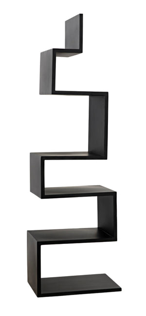 Noir Laszlo Bookcase - Industrial Black Iron Shelf for Modern Decor, Compact Design, Durable Storage Solution GBCS203MTB