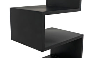Noir Laszlo Bookcase - Industrial Black Iron Shelf for Modern Decor, Compact Design, Durable Storage Solution GBCS203MTB