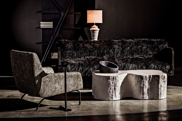 Noir Vetra Bookcase: Stunning Teak Design with Distinctive Sculptural Silhouette for Stylish Display Spaces Hand Rubbed Black GBCS228HB