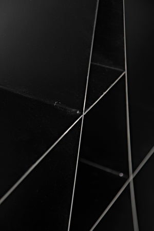 Noir Zaha Bookcase - Sculptural Black Metal Design with Open Shelving for Modern Industrial Interiors GBCS233MTB