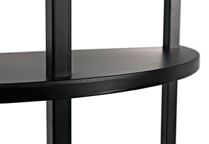 Noir Spago Industrial Black Metal Bookcase - Sleek, Handcrafted, Versatile Storage for Modern Spaces GBCS234MTB