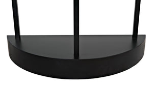 Noir Spago Industrial Black Metal Bookcase - Sleek, Handcrafted, Versatile Storage for Modern Spaces GBCS234MTB