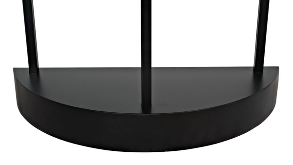 Noir Spago Industrial Black Metal Bookcase - Sleek, Handcrafted, Versatile Storage for Modern Spaces GBCS234MTB