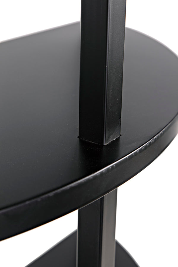 Noir Spago Industrial Black Metal Bookcase - Sleek, Handcrafted, Versatile Storage for Modern Spaces GBCS234MTB