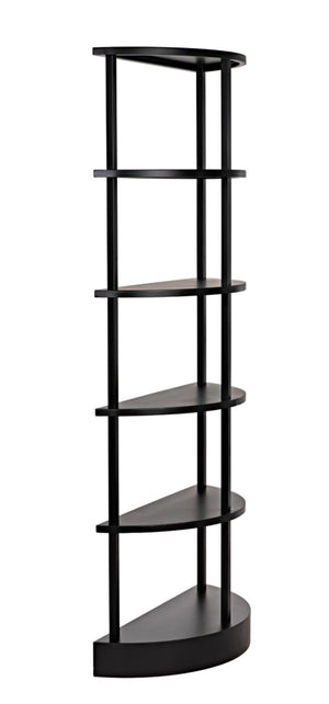 Noir Spago Industrial Black Metal Bookcase - Sleek, Handcrafted, Versatile Storage for Modern Spaces GBCS234MTB