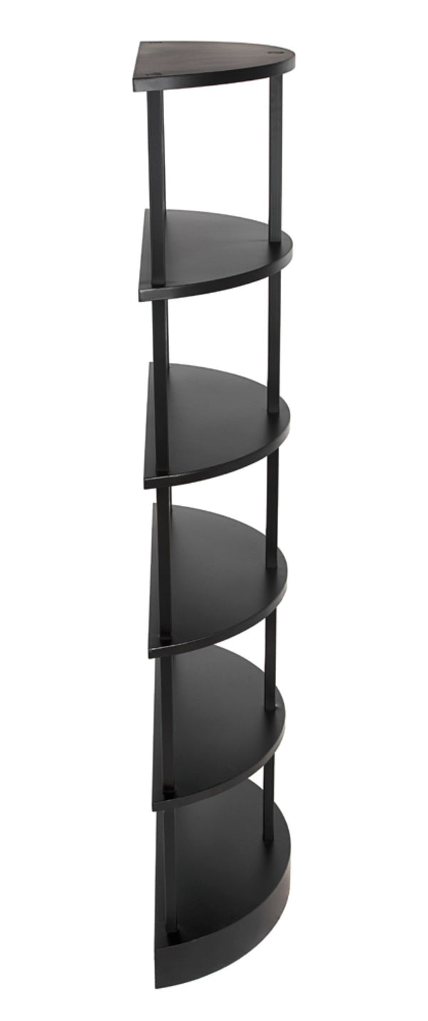 Noir Spago Industrial Black Metal Bookcase - Sleek, Handcrafted, Versatile Storage for Modern Spaces GBCS234MTB