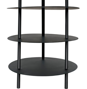 Noir Gautama Shelf - Bold Black Metal Geometric Storage Unit for Modern Living Spaces and Office Décor GBCS242MTB