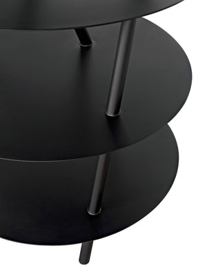 Noir Gautama Shelf - Bold Black Metal Geometric Storage Unit for Modern Living Spaces and Office Décor GBCS242MTB