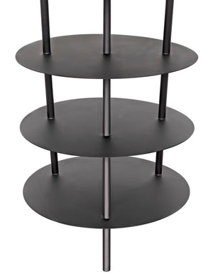Noir Gautama Shelf - Bold Black Metal Geometric Storage Unit for Modern Living Spaces and Office Décor GBCS242MTB