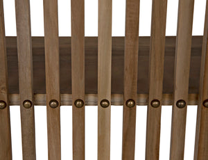 Noir Small Opal Bookcase - Elegant Teak Storage Solution with Brass Accents for Stylish Vertical Display GBCS243T