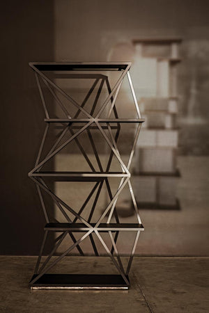 Noir Sutro Shelf - Industrial-Modern Black Iron Bookcase for Stylish Storage & Display in Any Space GBCS246MTB