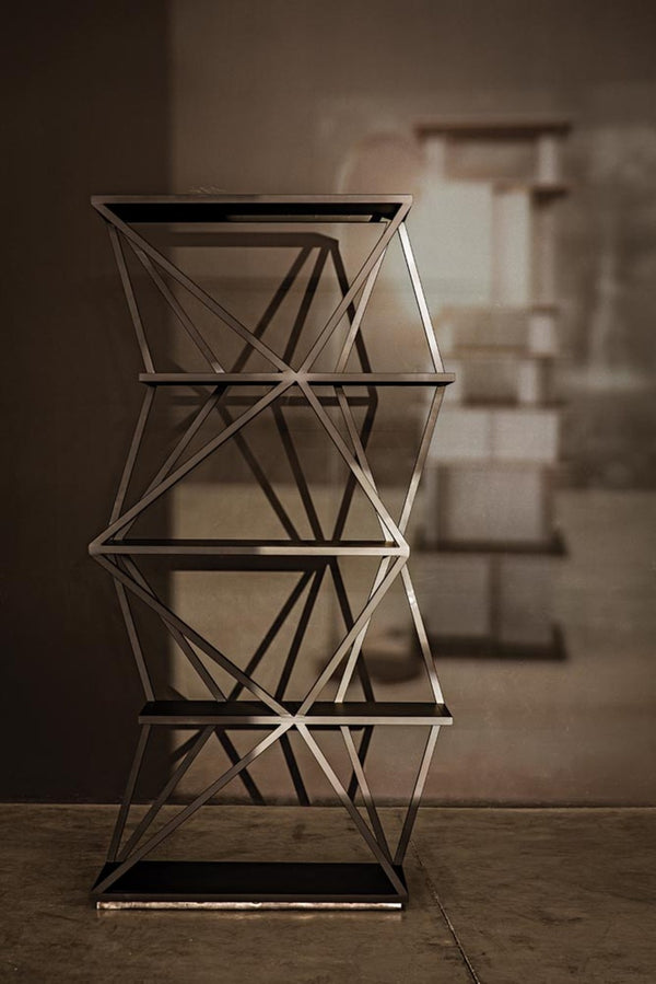 Noir Sutro Shelf - Industrial-Modern Black Iron Bookcase for Stylish Storage & Display in Any Space GBCS246MTB