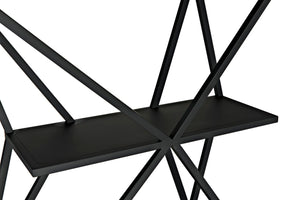Noir Sutro Shelf - Industrial-Modern Black Iron Bookcase for Stylish Storage & Display in Any Space GBCS246MTB