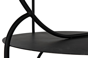 Noir Rain Shelf - Industrial-Style Matte Black Metal Storage Unit for Modern Display & Versatile Use GBCS247MTB