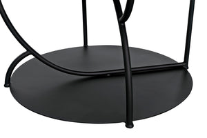 Noir Rain Shelf - Industrial-Style Matte Black Metal Storage Unit for Modern Display & Versatile Use GBCS247MTB