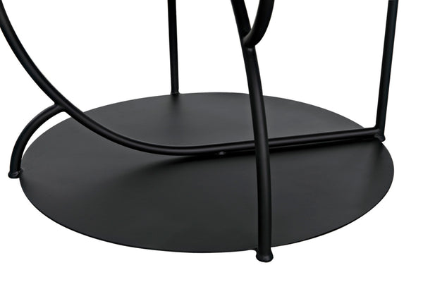 Noir Rain Shelf - Industrial-Style Matte Black Metal Storage Unit for Modern Display & Versatile Use GBCS247MTB