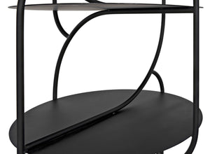 Noir Rain Shelf - Industrial-Style Matte Black Metal Storage Unit for Modern Display & Versatile Use GBCS247MTB