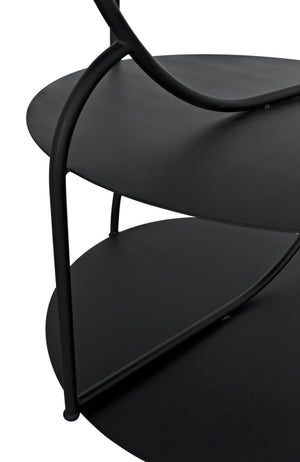 Noir Rain Shelf - Industrial-Style Matte Black Metal Storage Unit for Modern Display & Versatile Use GBCS247MTB