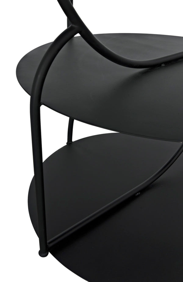 Noir Rain Shelf - Industrial-Style Matte Black Metal Storage Unit for Modern Display & Versatile Use GBCS247MTB