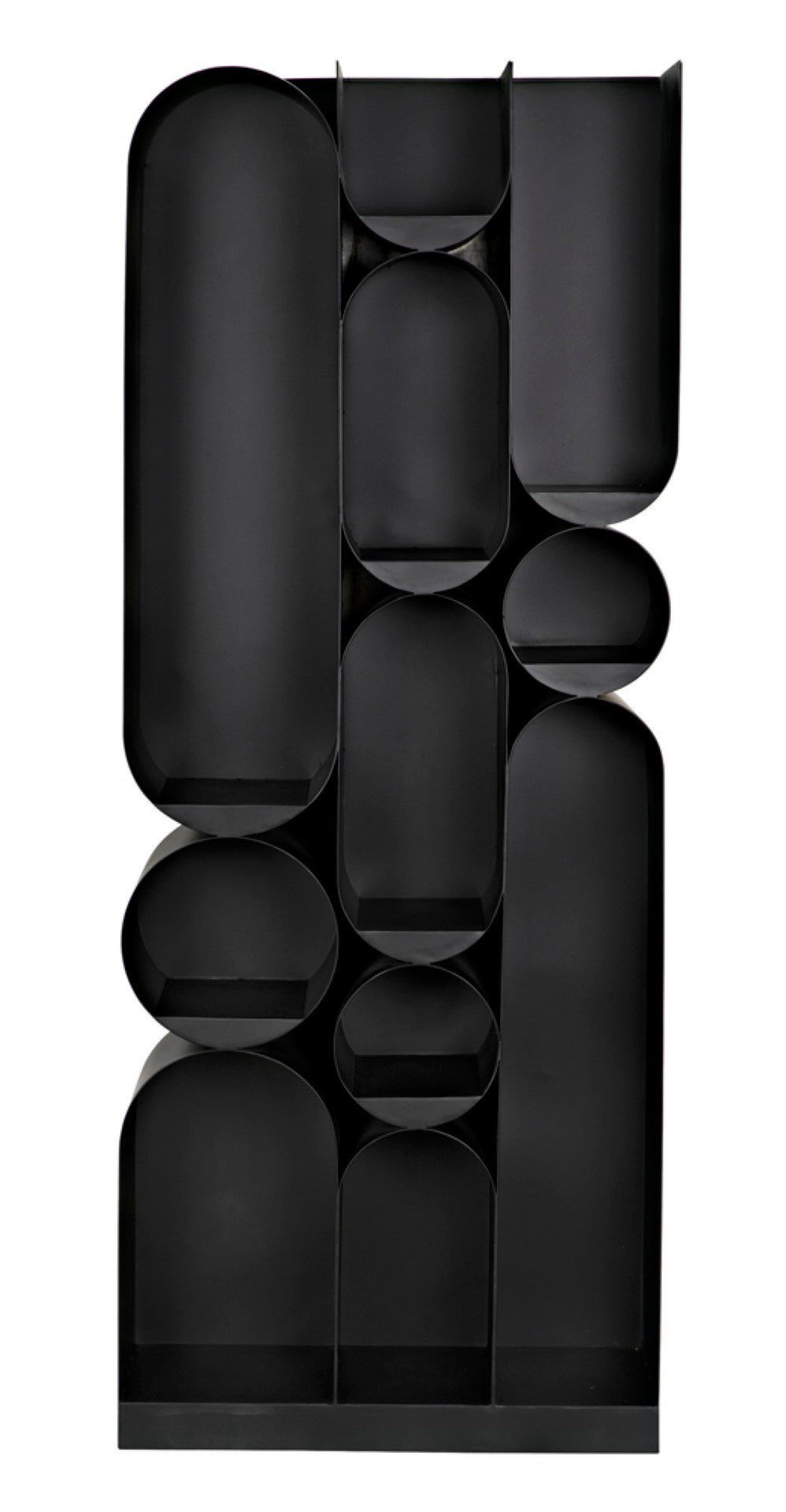 Noir Atomic Bookcase - Sculptural Metal Design with Industrial Strength, Perfect for Modern Interiors GBCS250MTB