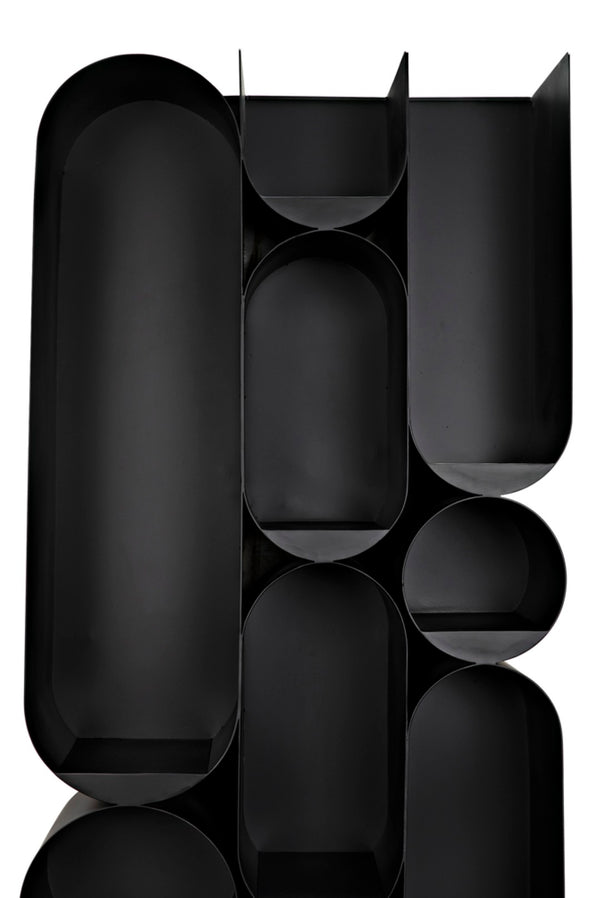 Noir Atomic Bookcase - Sculptural Metal Design with Industrial Strength, Perfect for Modern Interiors GBCS250MTB