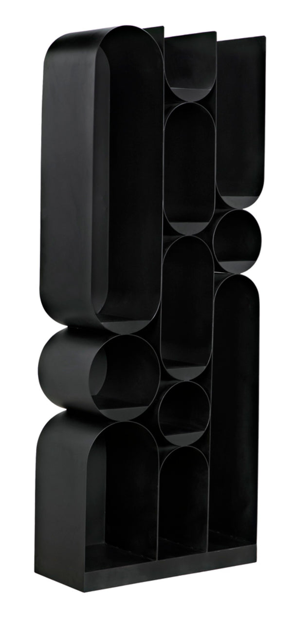 Noir Atomic Bookcase - Sculptural Metal Design with Industrial Strength, Perfect for Modern Interiors GBCS250MTB