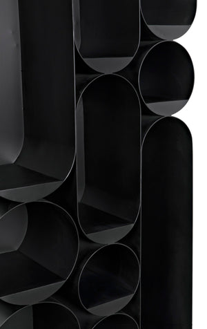Noir Atomic Bookcase - Sculptural Metal Design with Industrial Strength, Perfect for Modern Interiors GBCS250MTB
