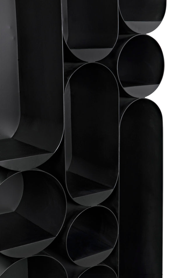 Noir Atomic Bookcase - Sculptural Metal Design with Industrial Strength, Perfect for Modern Interiors GBCS250MTB
