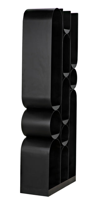 Noir Atomic Bookcase - Sculptural Metal Design with Industrial Strength, Perfect for Modern Interiors GBCS250MTB