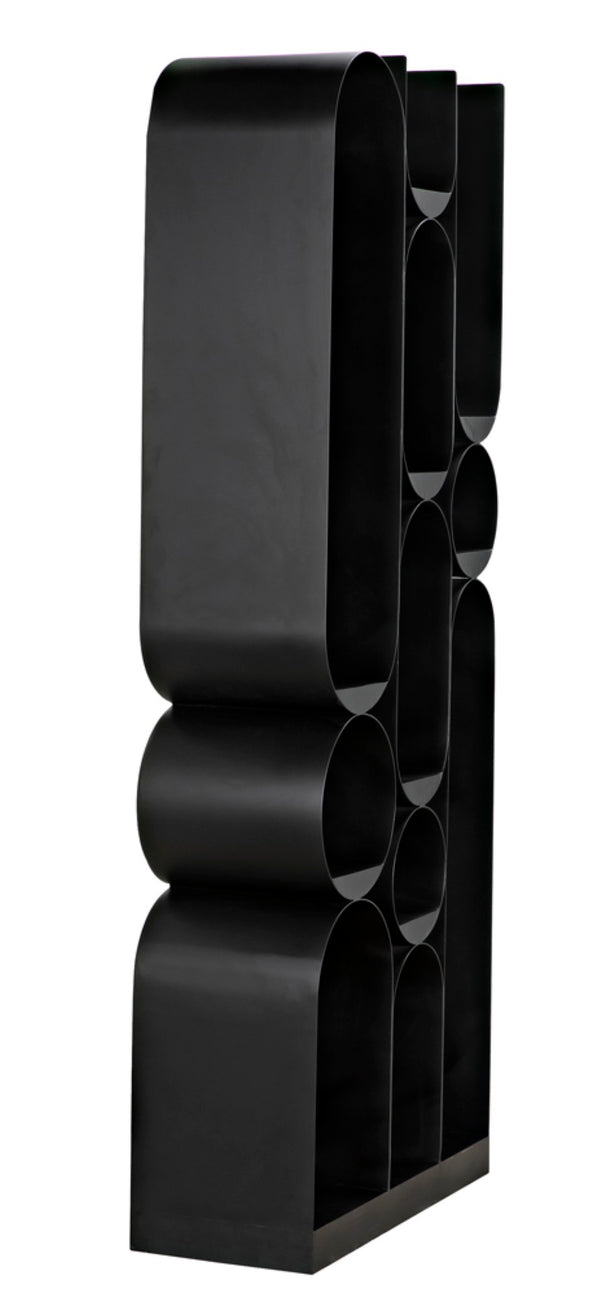 Noir Atomic Bookcase - Sculptural Metal Design with Industrial Strength, Perfect for Modern Interiors GBCS250MTB