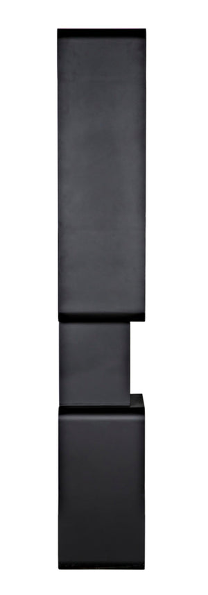 Noir Larra Bookcase - Rustic Industrial Iron Shelving Unit for Stylish Storage in Living Rooms & Offices GBCS251MTB