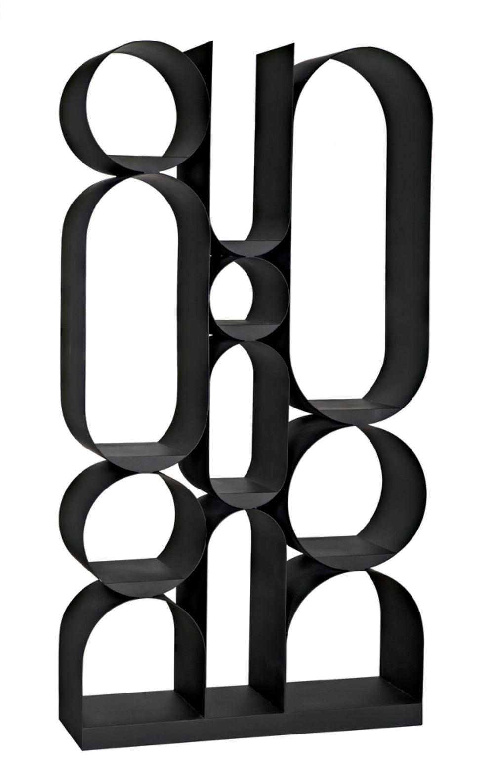 Noir Letty Bookcase – Sleek Iron Storage with Matte Black Finish for Modern Urban Interiors & Décor GBCS252MTB