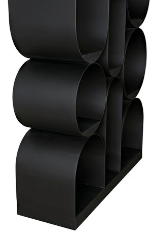 Noir Letty Bookcase – Sleek Iron Storage with Matte Black Finish for Modern Urban Interiors & Décor GBCS252MTB