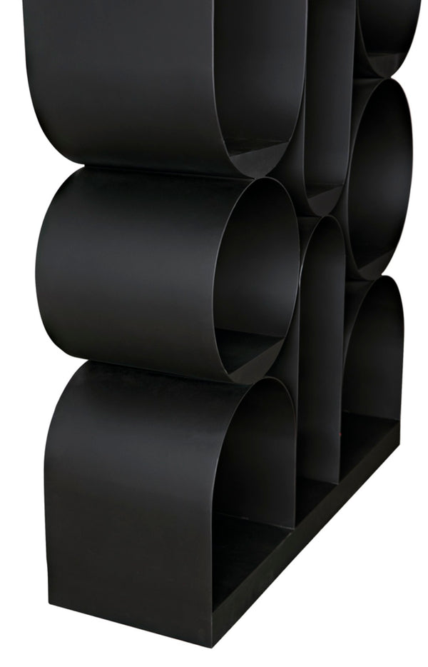 Noir Letty Bookcase – Sleek Iron Storage with Matte Black Finish for Modern Urban Interiors & Décor GBCS252MTB