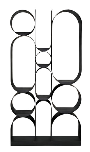 Noir Letty Bookcase – Sleek Iron Storage with Matte Black Finish for Modern Urban Interiors & Décor GBCS252MTB