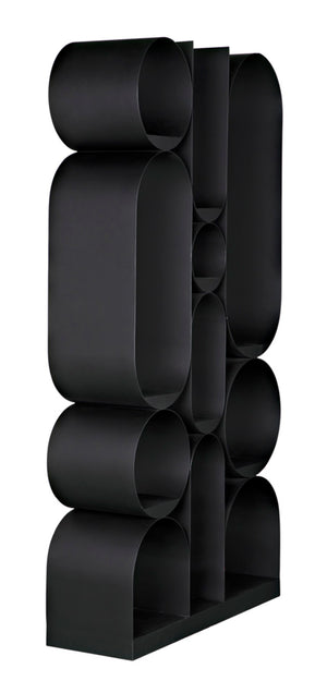 Noir Letty Bookcase – Sleek Iron Storage with Matte Black Finish for Modern Urban Interiors & Décor GBCS252MTB