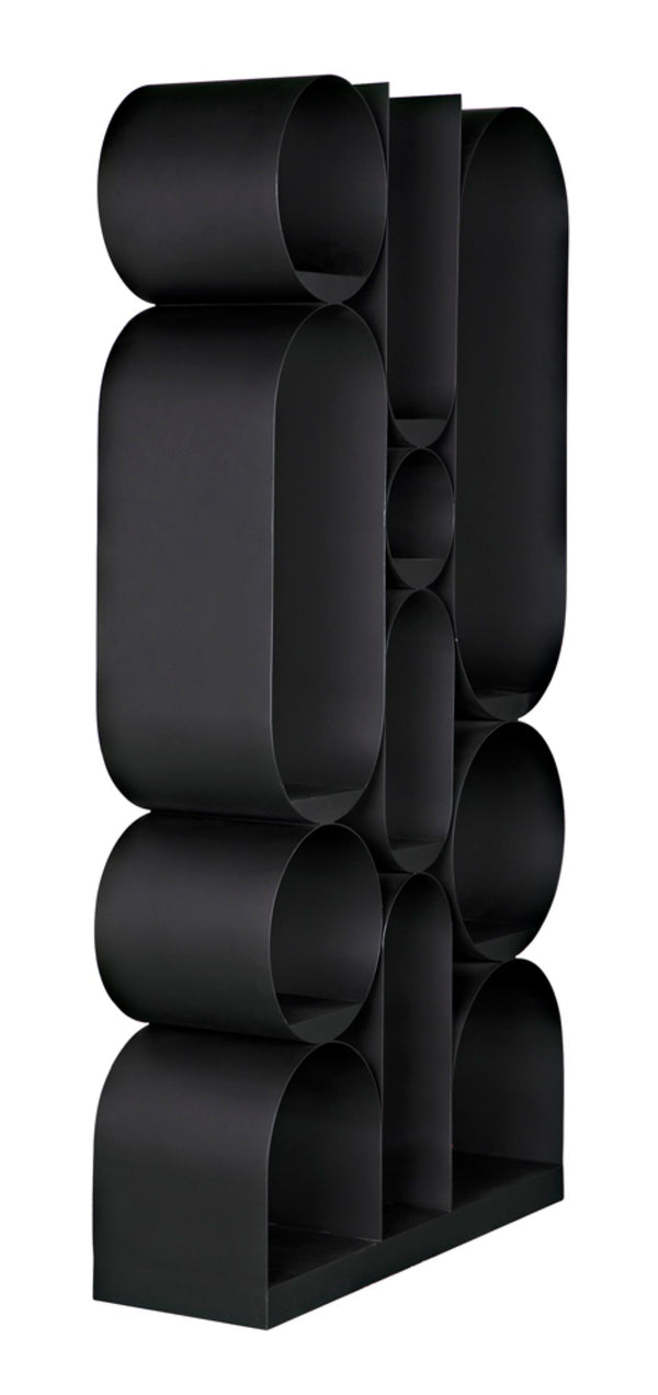 Noir Letty Bookcase – Sleek Iron Storage with Matte Black Finish for Modern Urban Interiors & Décor GBCS252MTB