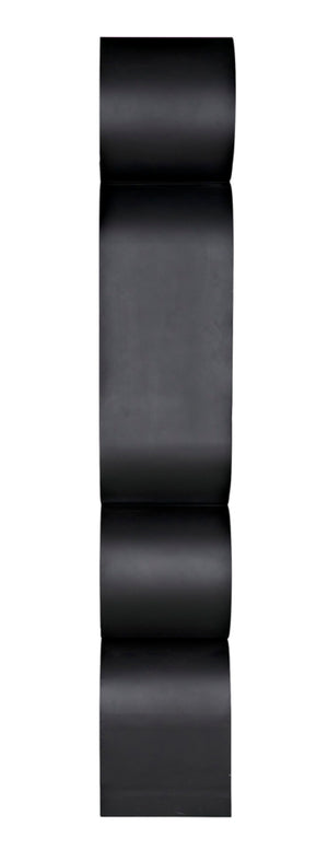 Noir Letty Bookcase – Sleek Iron Storage with Matte Black Finish for Modern Urban Interiors & Décor GBCS252MTB