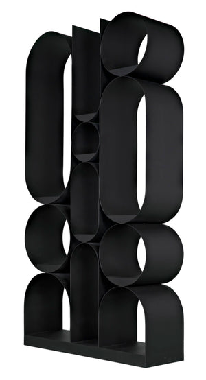 Noir Letty Bookcase – Sleek Iron Storage with Matte Black Finish for Modern Urban Interiors & Décor GBCS252MTB