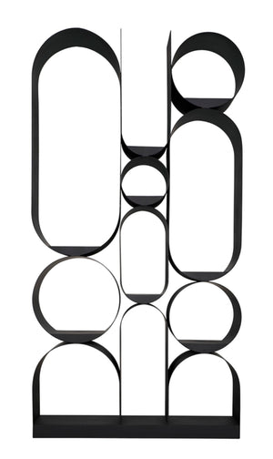 Noir Letty Bookcase – Sleek Iron Storage with Matte Black Finish for Modern Urban Interiors & Décor GBCS252MTB