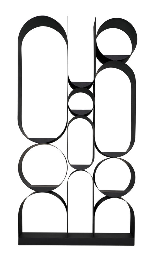 Noir Letty Bookcase – Sleek Iron Storage with Matte Black Finish for Modern Urban Interiors & Décor GBCS252MTB