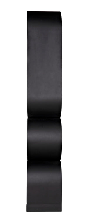Noir Letty Bookcase – Sleek Iron Storage with Matte Black Finish for Modern Urban Interiors & Décor GBCS252MTB