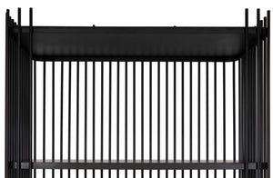 Noir Mila Modern Bookcase - Industrial-Style Matte Black Iron Shelves for Home or Office Storage Solutions GBCS253MTB