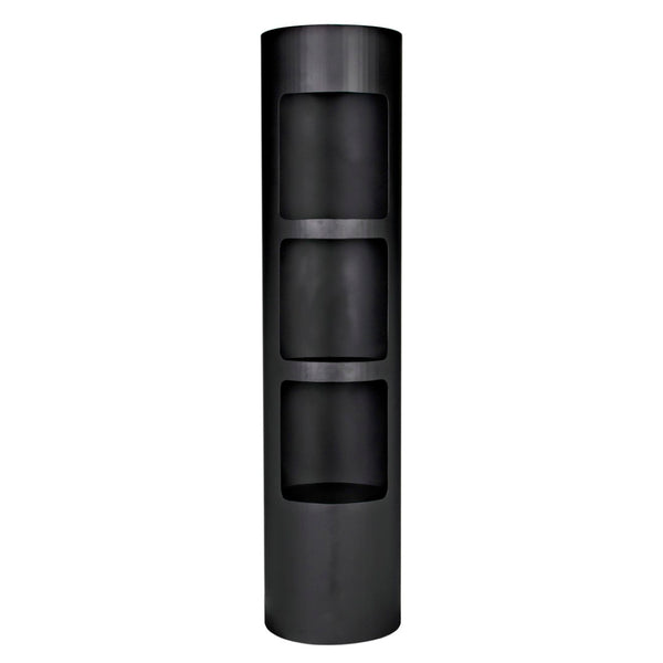 Noir Reverso Bookcase: Modern Black Iron Shelving Unit for Stylish Storage and Display in Any Room GBCS257MTB