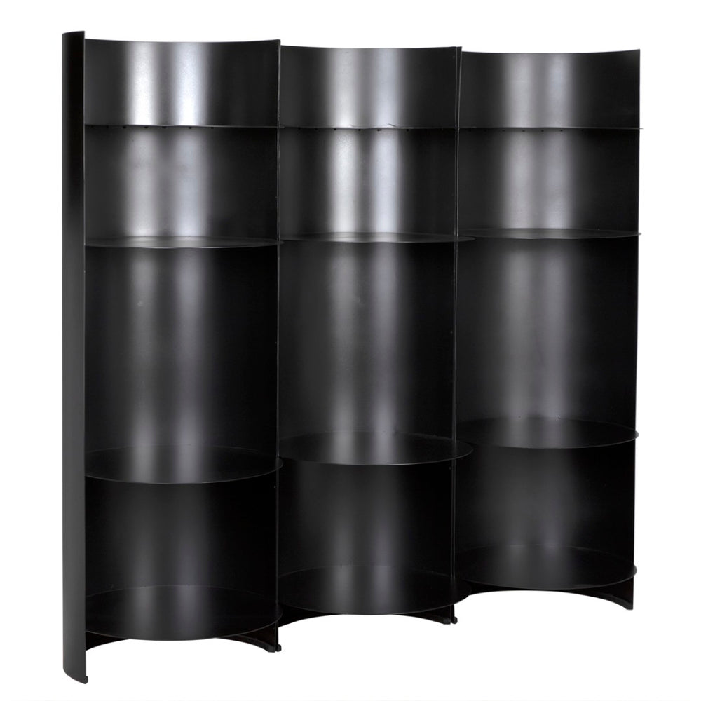Noir Fassbender Bookcase Set of 3 - Industrial-Style Storage Solution for Modern Living & Workspace Decor GBCS260MTB-3