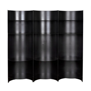 Noir Fassbender Bookcase Set of 3 - Industrial-Style Storage Solution for Modern Living & Workspace Decor GBCS260MTB-3
