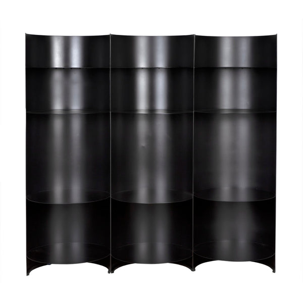 Noir Fassbender Bookcase Set of 3 - Industrial-Style Storage Solution for Modern Living & Workspace Decor GBCS260MTB-3