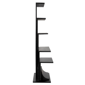 Noir Zelda Bookcase - Industrial Elegance with Durable Iron Frame, Open Shelving for Modern Spaces & Decor GBCS262MTB