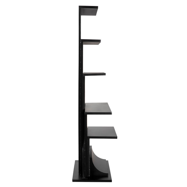 Noir Zelda Bookcase - Industrial Elegance with Durable Iron Frame, Open Shelving for Modern Spaces & Decor GBCS262MTB